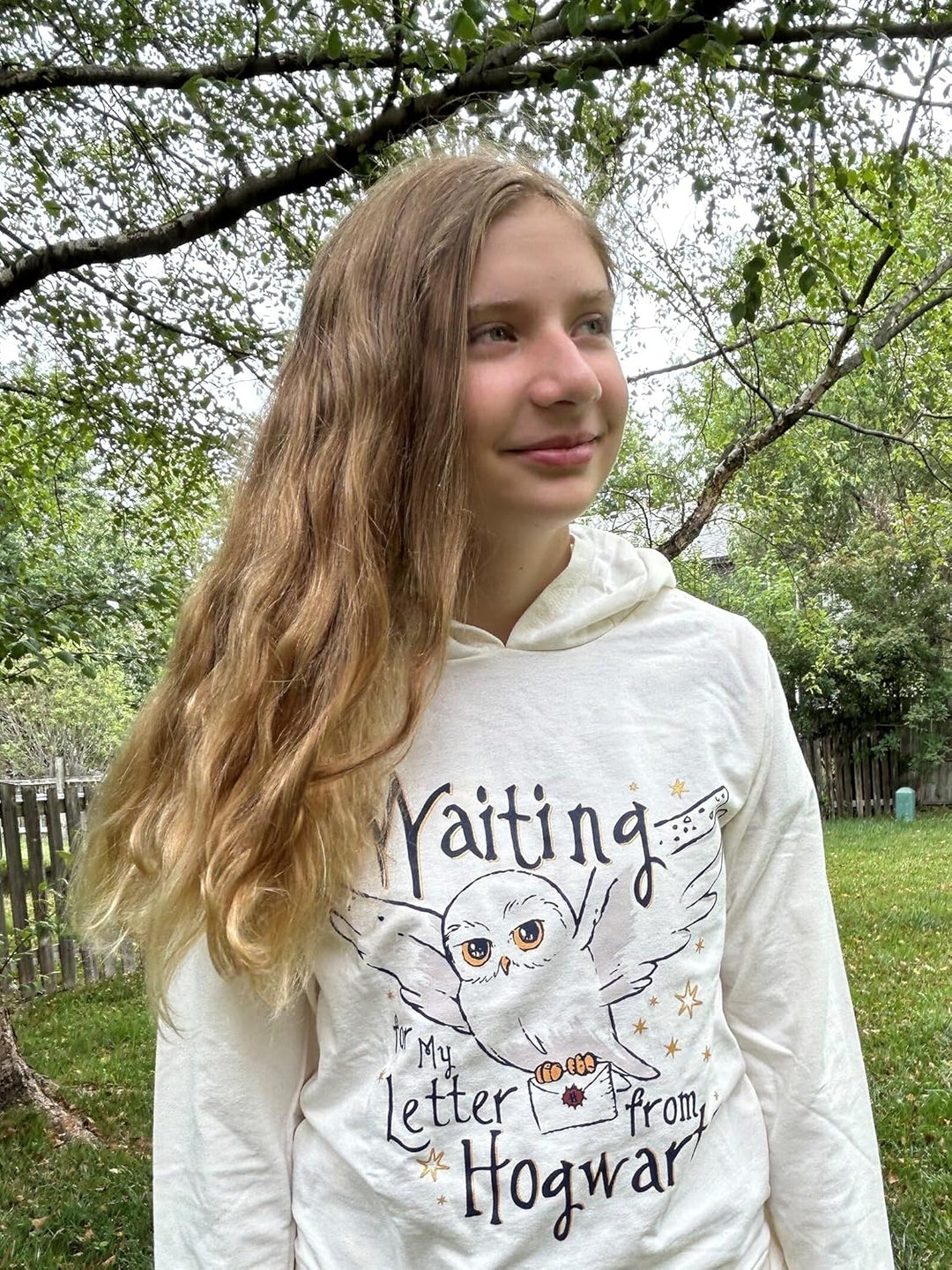 Harry Potter Hogwarts Hedwig Owl Slytherin Hufflepuff Ravenclaw Mädchen French Terry Pullover Hoodie