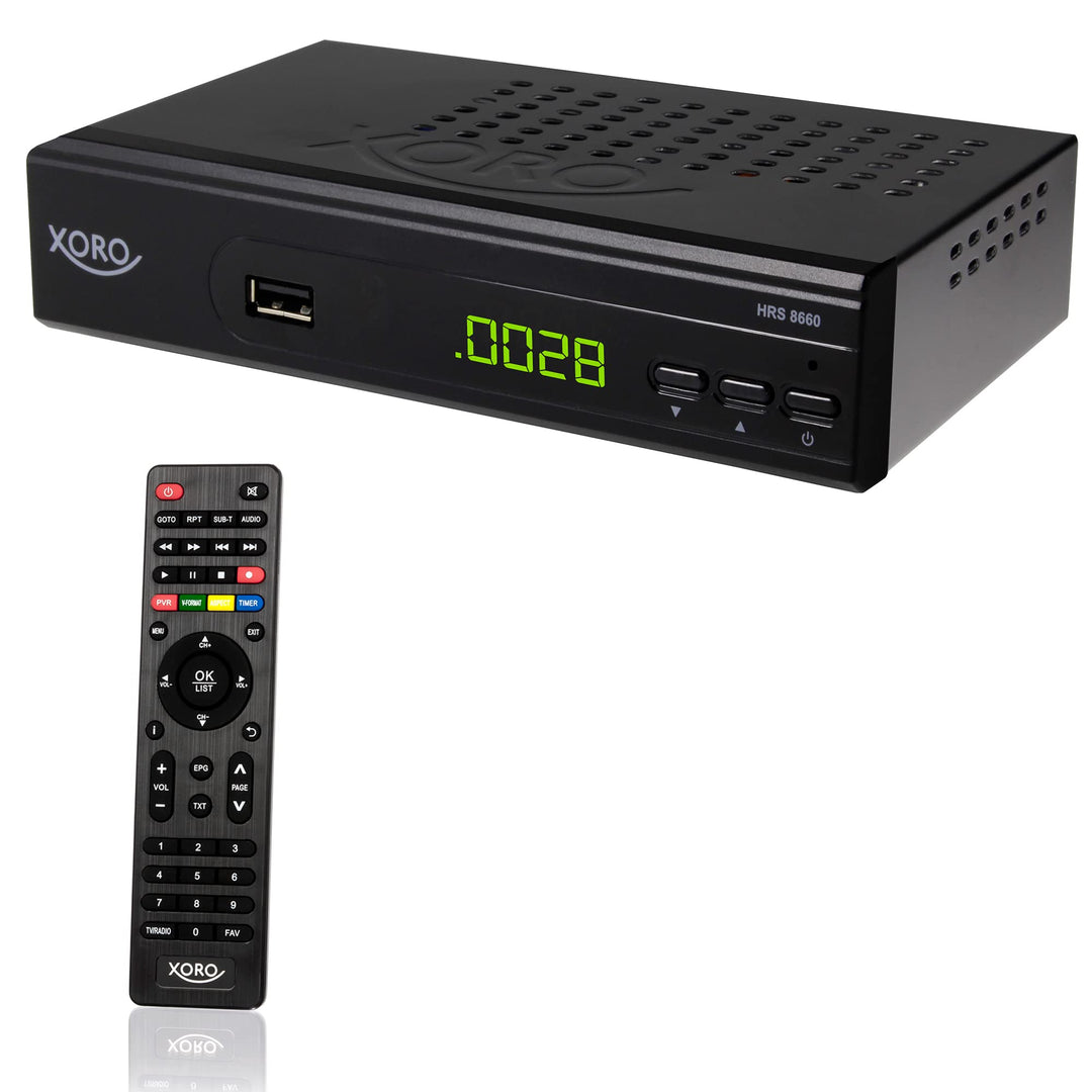 XORO HRS 8659 - Digitaler DVB-S2 HDTV Satelliten-Receiver, HDMI und SCART Anschluss, Unterstützt Uni