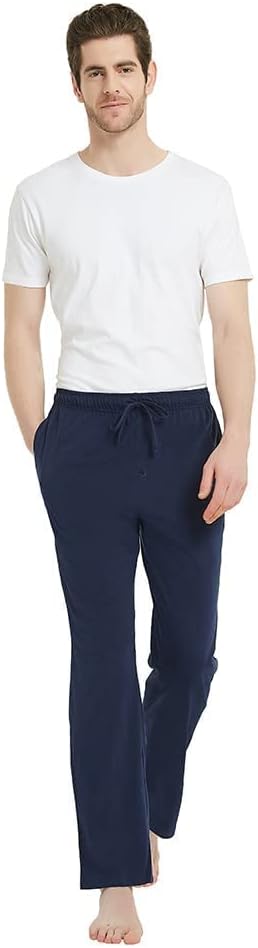 U2SKIIN Pyjamahose Herren lang 100% Baumwolle, Schlafhose Herren Schlafanzughose lang Pyjama Hose Sc