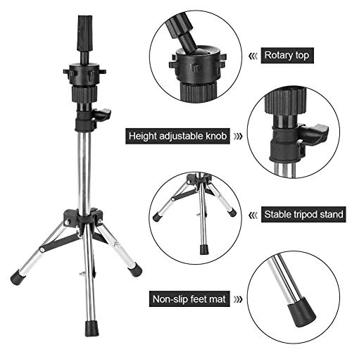 Greensen Puppenkopfständer für Übungskopf Friseure Übungskopf Ständer Friseurstativ Stativ Einstellb