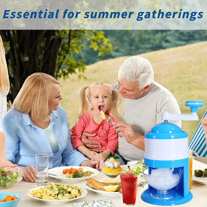 Tragbare Prämie Slush Maschine, Slushy Maker und Slush Eismaschine, Eiscrusher mit Manueller Kurbel,