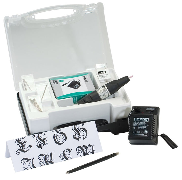 Pebaro 0208 Gravierset Graviergerät, 3 keramische Schleifstifte, 1 diamantierter Schleifstift, 1 Boh