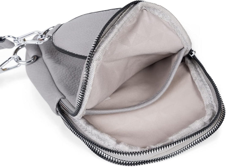 styleBREAKER Damen One Shoulder Rucksack, gemusterter Schultergurt, Einfarbige Crossbody Bag, Cityru