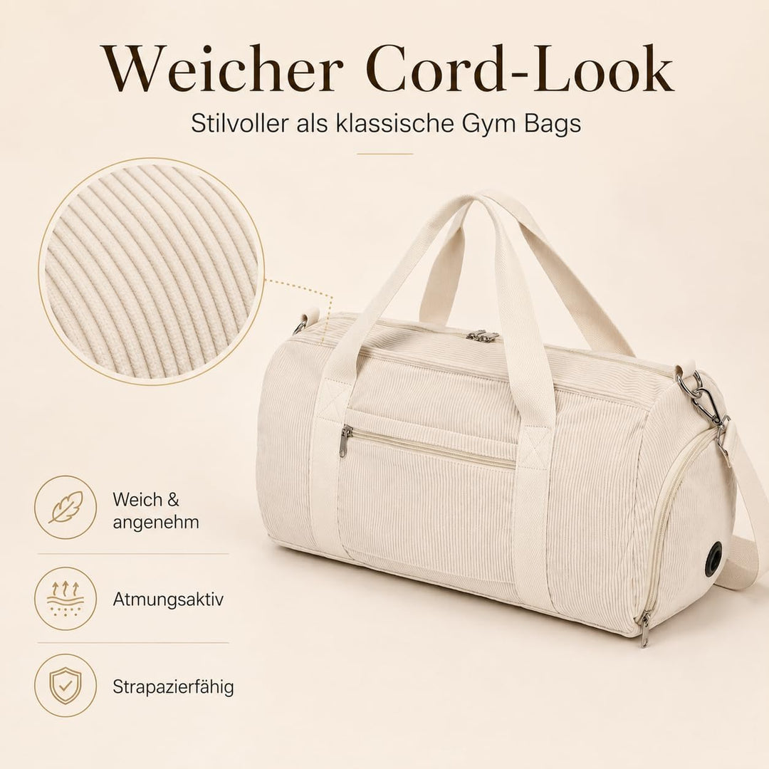LOIDOU Sporttasche Reisetasche Damen Fitnesstasche mit grossem Schuhfach Nassfach Sport Travel Bag T