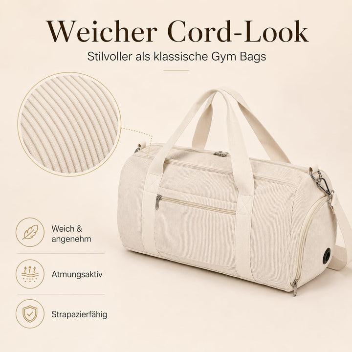 LOIDOU Sporttasche Reisetasche Damen Fitnesstasche mit grossem Schuhfach Nassfach Sport Travel Bag T