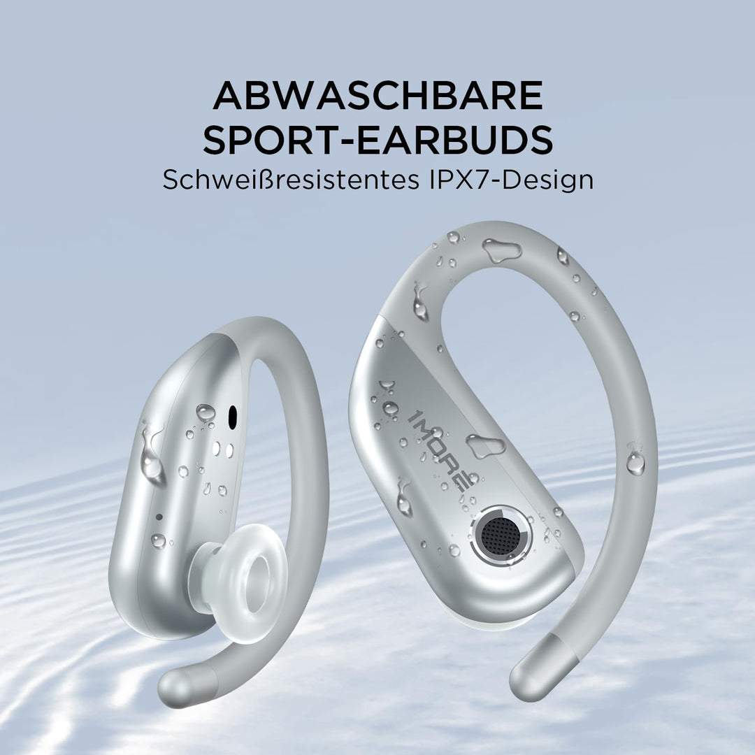 1MORE Fit S50 Open Ear Kopfhörer 5.3 Bluetooth, Sport Kopfhörer Kabellos mit Mikrofon, True Wireless
