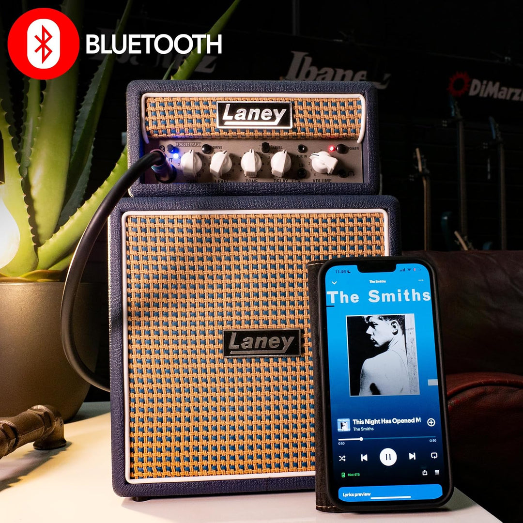 Laney MINISTACK Bluetooth- Batteriebetriebene Gitarren Amp mit Smartphone-Schnittstelle - Lionheart