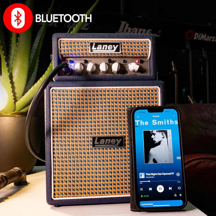 Laney MINISTACK Bluetooth- Batteriebetriebene Gitarren Amp mit Smartphone-Schnittstelle - Lionheart