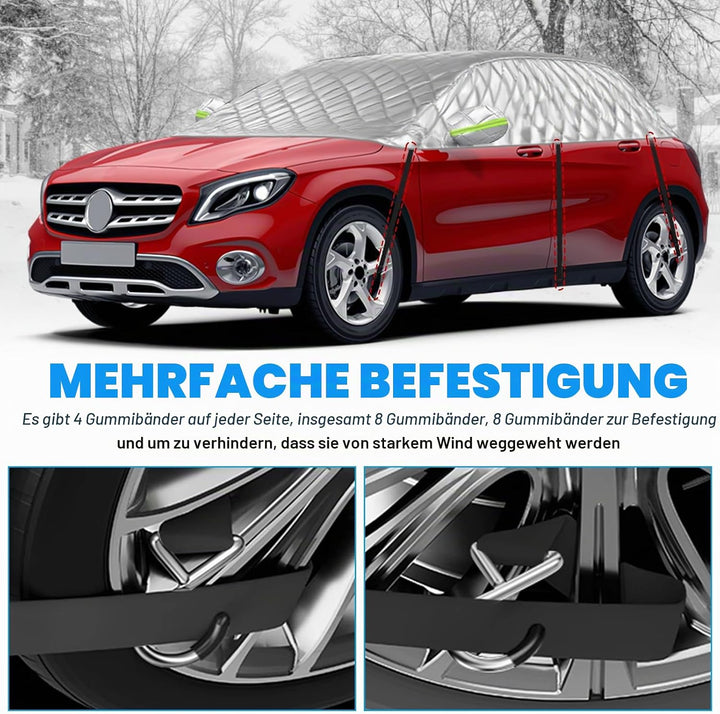 Halbgarage für Mercedes-Benz GLA 2014-2023, Halbe Autoabdeckung Winter Sommer, Abdeckplane Auto Schu