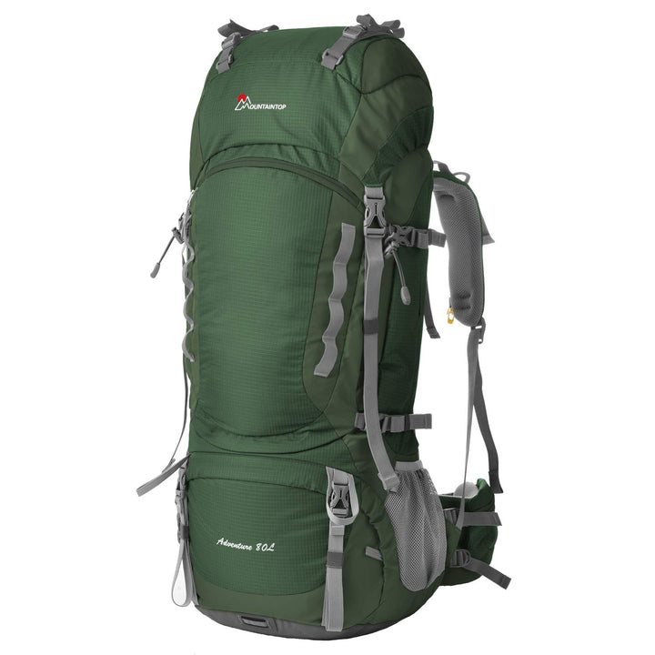 MOUNTAINTOP Trekkingrucksack 80L Wanderrucksack Herren Damen Reiserucksack Grosser Rucksack mit Rege