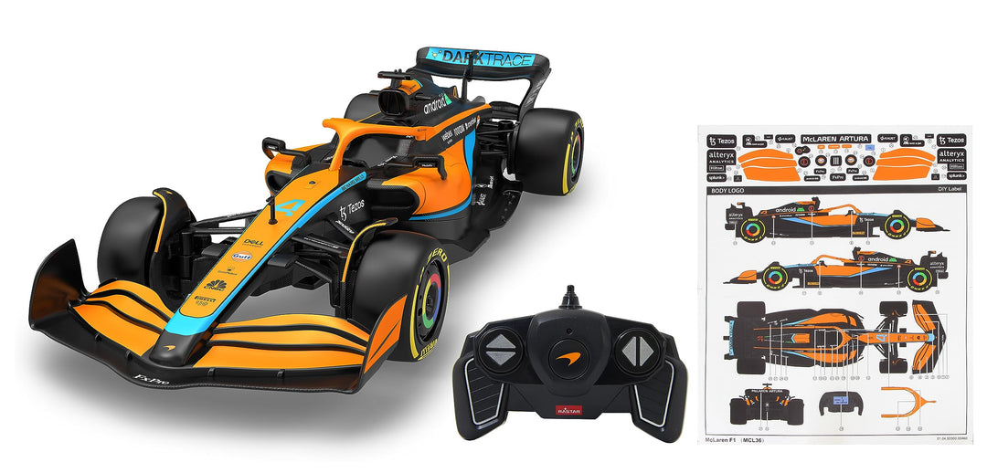 JAMARA McLaren MCL36 1:18 2,4GHz - 2,4GHz für Mehrspielerbetrieb, offiziell lizenziert, originalgetr