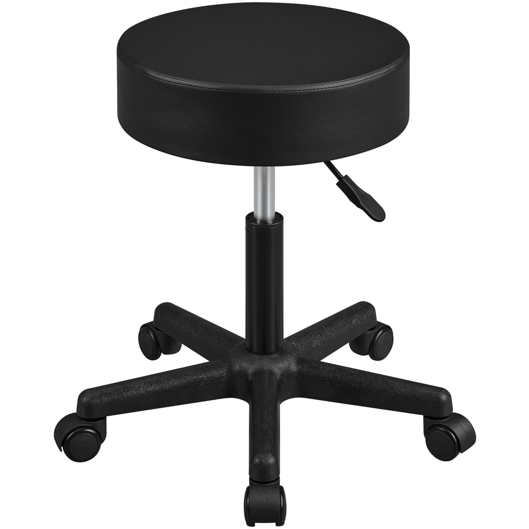 Yaheetech Rollhocker höhenverstellbar,Arbeitshocker Bürohocker 360° drehbar mit Rollen,Hocker Drehho