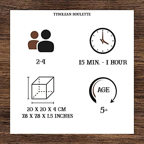 Logica Spiele Art. Tiroler Roulette - Brettspiel aus Edlem Holz - Gesellschaftsspiel - Aktionsspiel