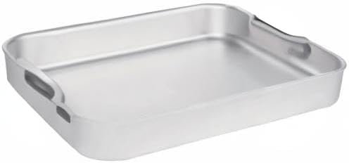 Vogue Bräter aus Aluminium, 420 x 311 x 70 mm, silberfarben 420 x 305 x 70mm., 420 x 305 x 70mm.