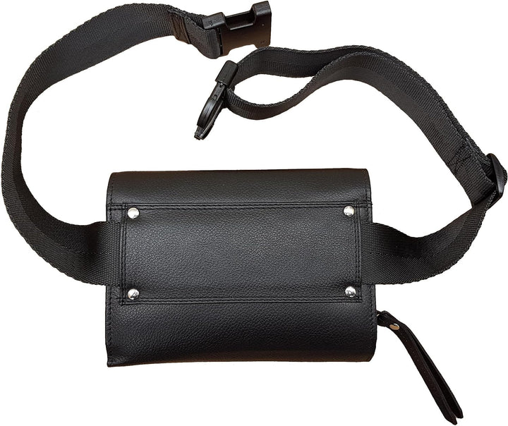 CLAIRE-FONCET Hochwertige Rindsleder Kellnertasche, Kellnergeldbörse, Kellnergeldbeutel, Ohne 5 Euro