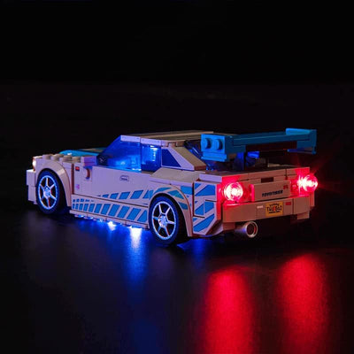 Licht-Kit Kompatibel mit Lego 76917 Speed Champions Nissan Skyline GT-R (Kein Lego-Modell), Led Bele