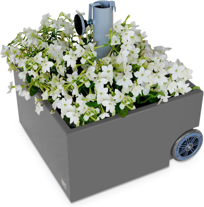 XXD Flowerpower bepflanzbarer Sonnenschirmständer Schirmständer mit Rollen