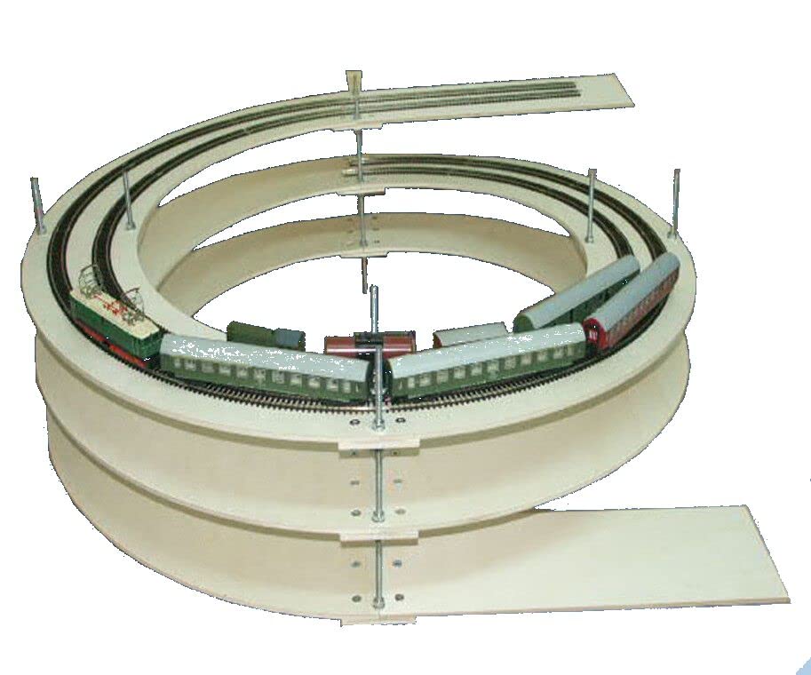 Zweigleis Gleiswendel Spur TT Modellbahn 2,5 Ebenen inklusive An- und Abfahrt