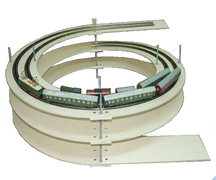 Zweigleis Gleiswendel Spur TT Modellbahn 2,5 Ebenen inklusive An- und Abfahrt