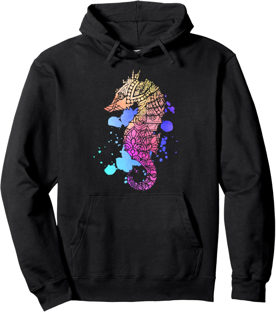 Wasserfarben I Meerestiere I Seepferdchen Pullover Hoodie