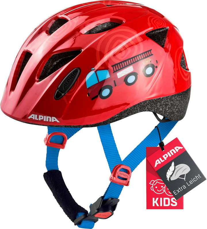 ALPINA XIMO - Leichter, Sicherer & Bruchfester Fahrradhelm Mit Optionalen LED-Licht Für Kinder firef