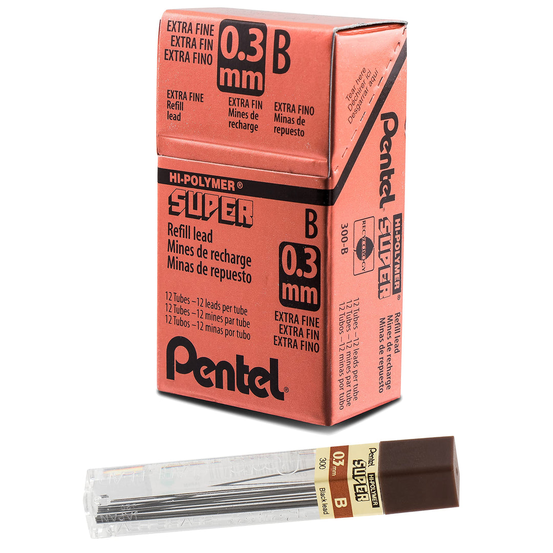 Ersatzmine Hi-Polymer 0,3mm B f. Druckbleistift 12 Minen p Dose 12 Stück 0,3 mm 4H, 0,3 mm 4H