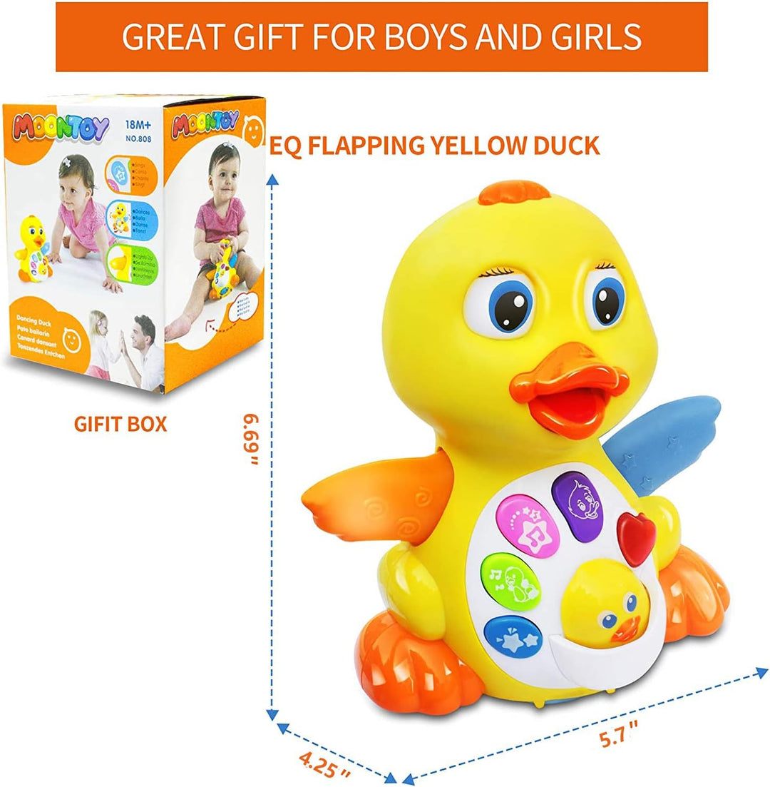 MOONTOY Musik Kinderspielzeug ab 1Jahr Mädchen Junge,Ente Baby Spielzeug 6 10 12 Monate mit Musik un