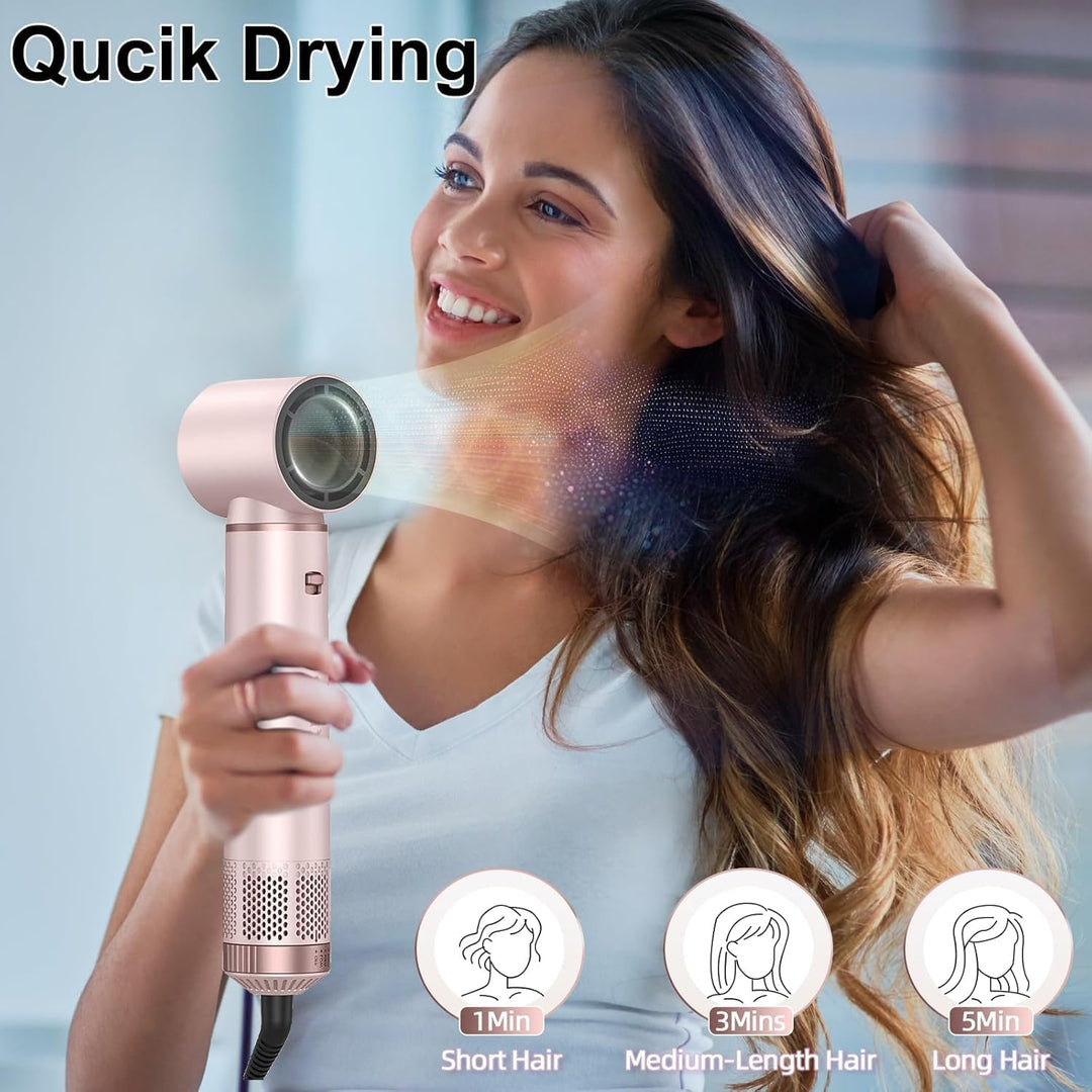 Dryhsip Warmluftbürste, 5 in 1 Hairstyler, Föhnbürste mit haartrockner für Frauen, Airstyler mit Föh