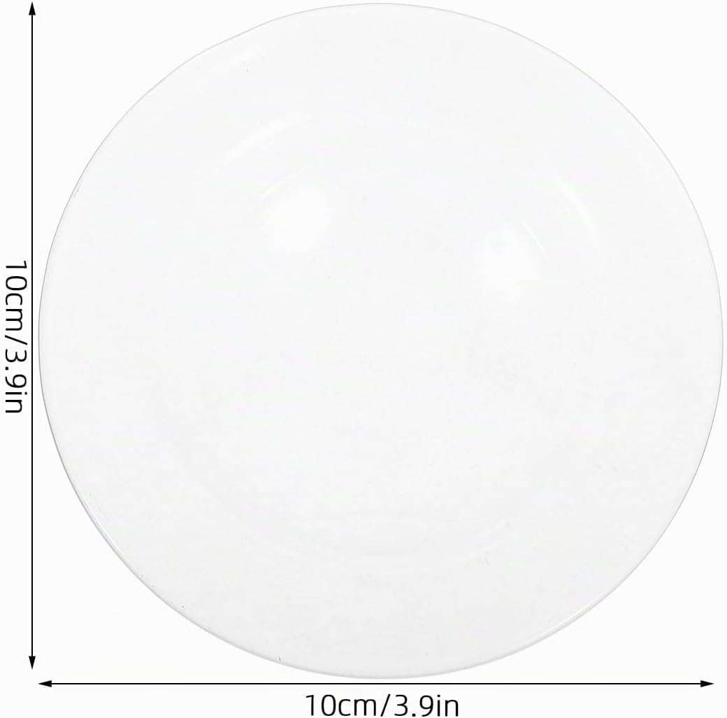 HOMSFOU 3 Stück Ersatz-Ölwärmerschale Runde Glasschale Wachsschmelzkerzenwärmer Schale Deckel Tablet