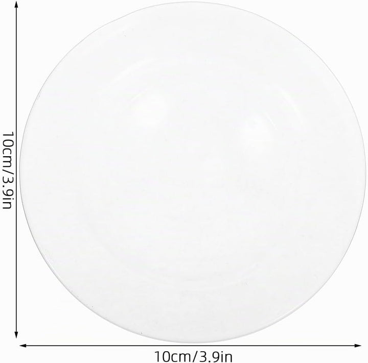 HOMSFOU 3 Stück Ersatz-Ölwärmerschale Runde Glasschale Wachsschmelzkerzenwärmer Schale Deckel Tablet