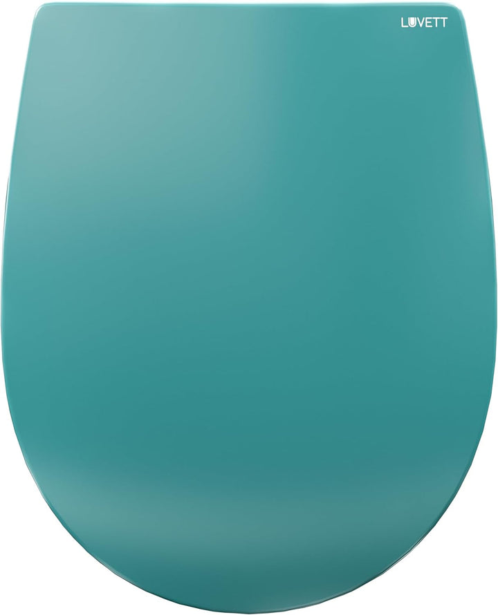 LUVETT® WC-Sitz mit Absenkautomatik C100 oval universell, Toilettendeckel mit 3 Edelstahl Montagelös