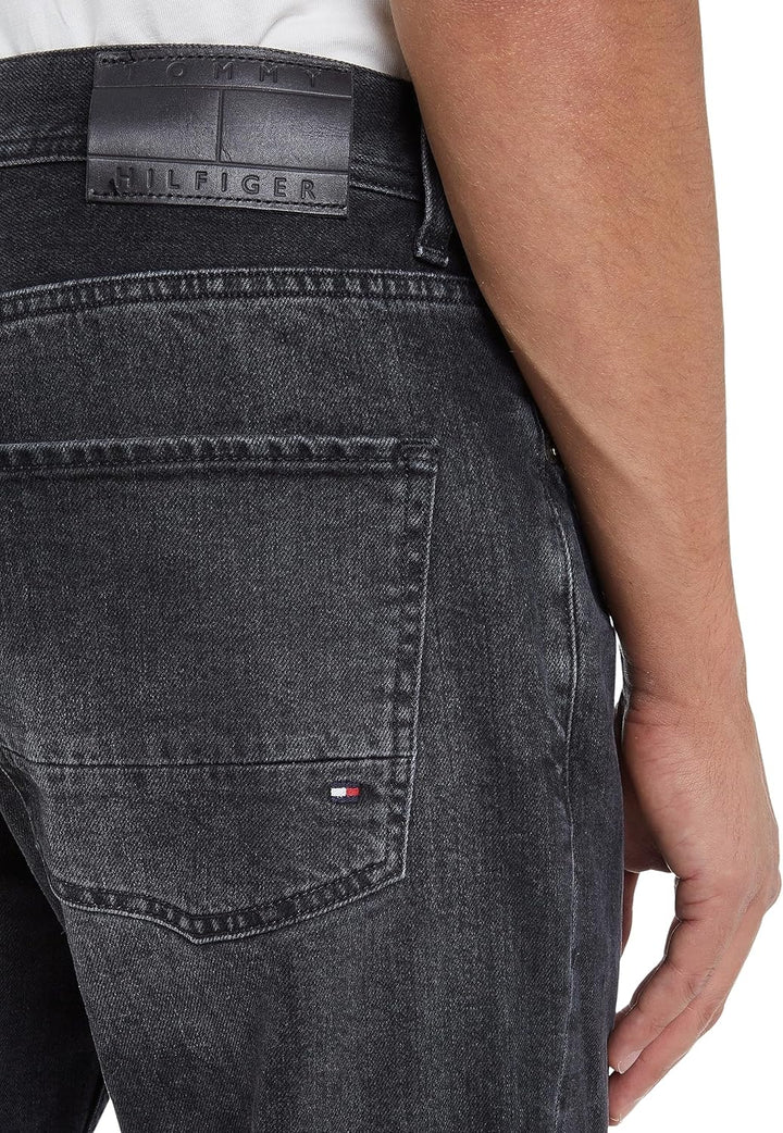 Tommy Hilfiger Herren Straight Denton STR Spoke Black Jeanshosen 36W / 34L Denim (Spoke Black), 36W