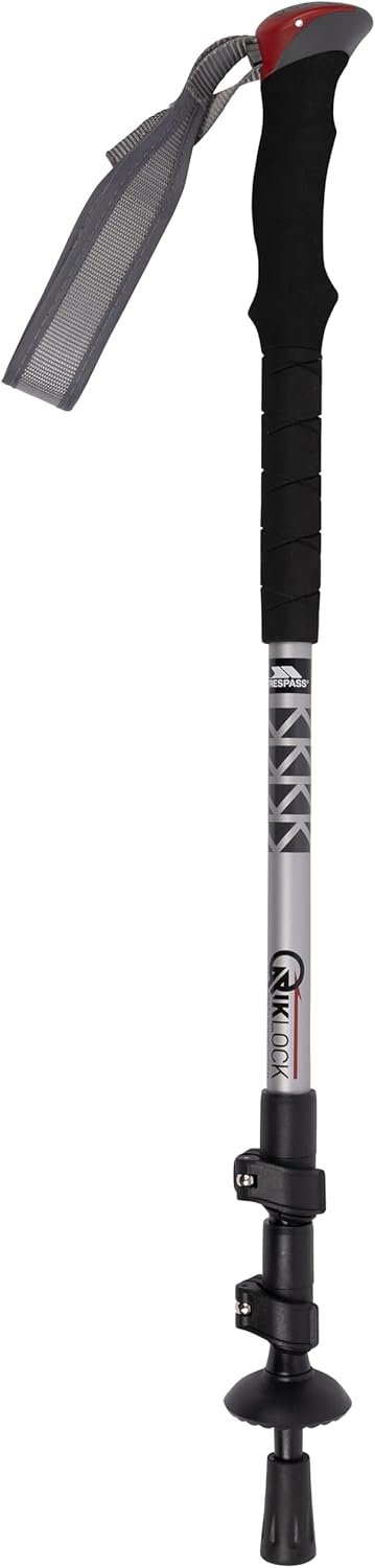 Trespass Wanderstock Qiklock mit 3 Abschnitten, Silver, One Size, UUACMIM30017_SILEACH