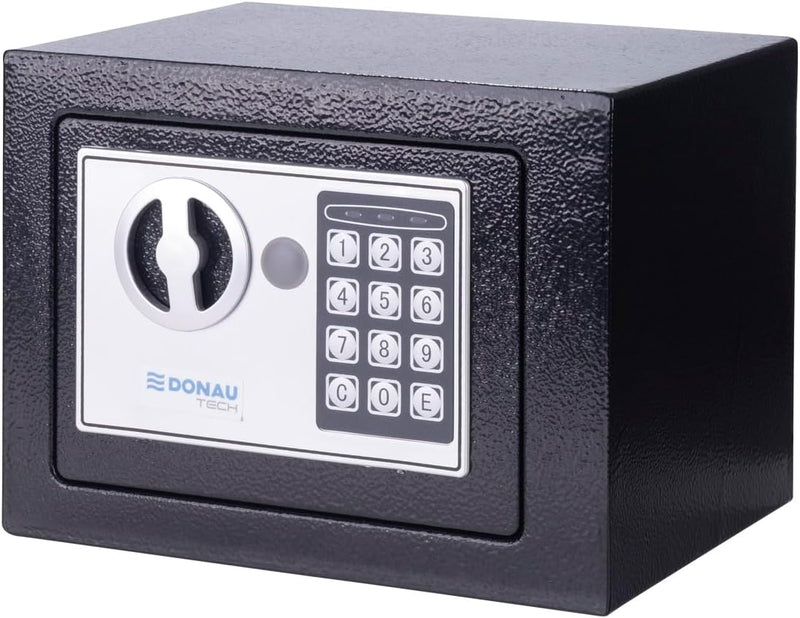 DONAU TECH Digitaler Mini Tresor 4,6L / 23 x 17 x 17 cm/Manuell-digitaler Elektronischer Safe Klein