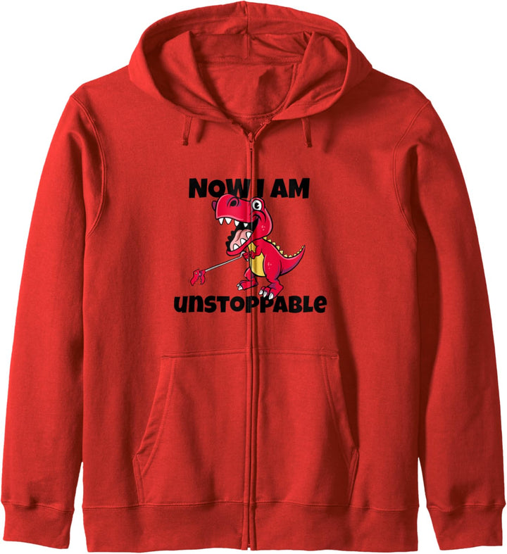 Now I'm Unstoppable - Funny Unstoppable T-Rex Pun Dinosaur Kapuzenjacke