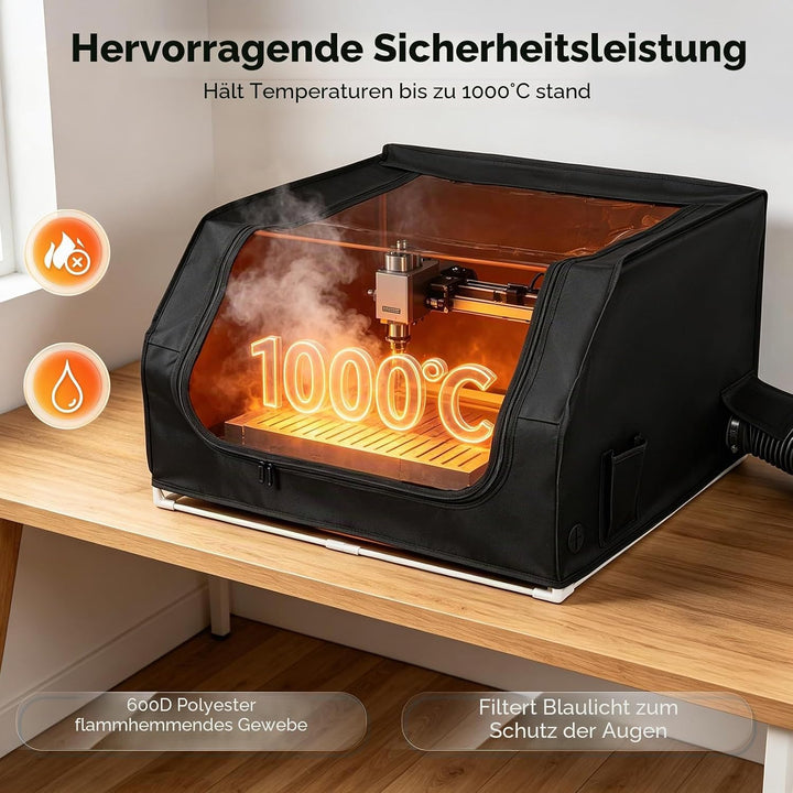 Lasergraviergehäuse, 3D Drucker Gehäuse Lasergravierer Gehäuse 720 x 700 x 400 mm für Laser Faltbare