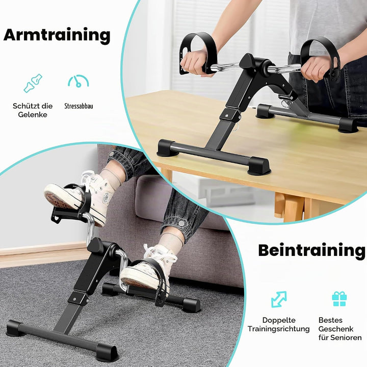 Techfit Pedal-Ausbilder, Mini-Heimtrainer für Heim und Büro, leichte Trainingsmaschine für Arme und