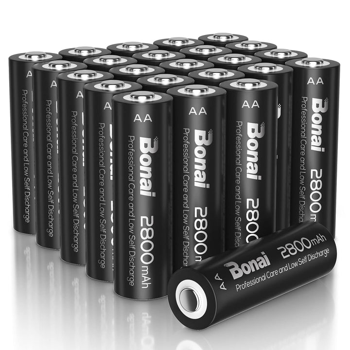 BONAI Akku AA 2800mAh Wiederaufladbare Batterien hohe Kapazität 1,2V Mignon AA Accu NI-MH Aufladbare