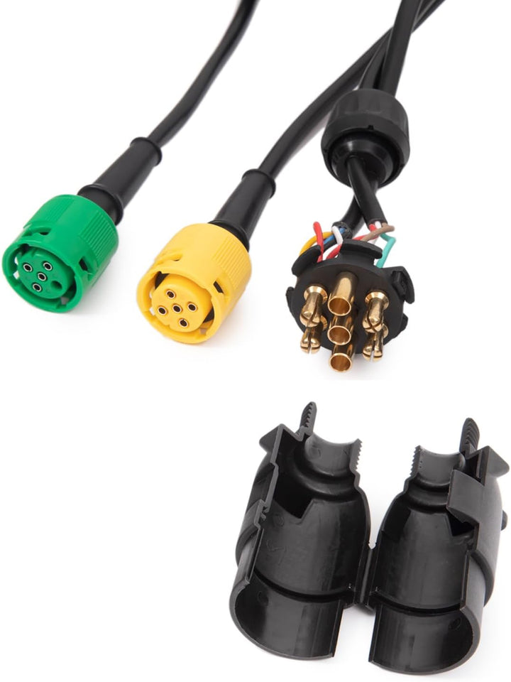 Feuunly 4,0 Meter Anhängerkabel Stecker 7 Polig auf 1xStecker 5 polig und 1xStecker 4 polig, 12V Was