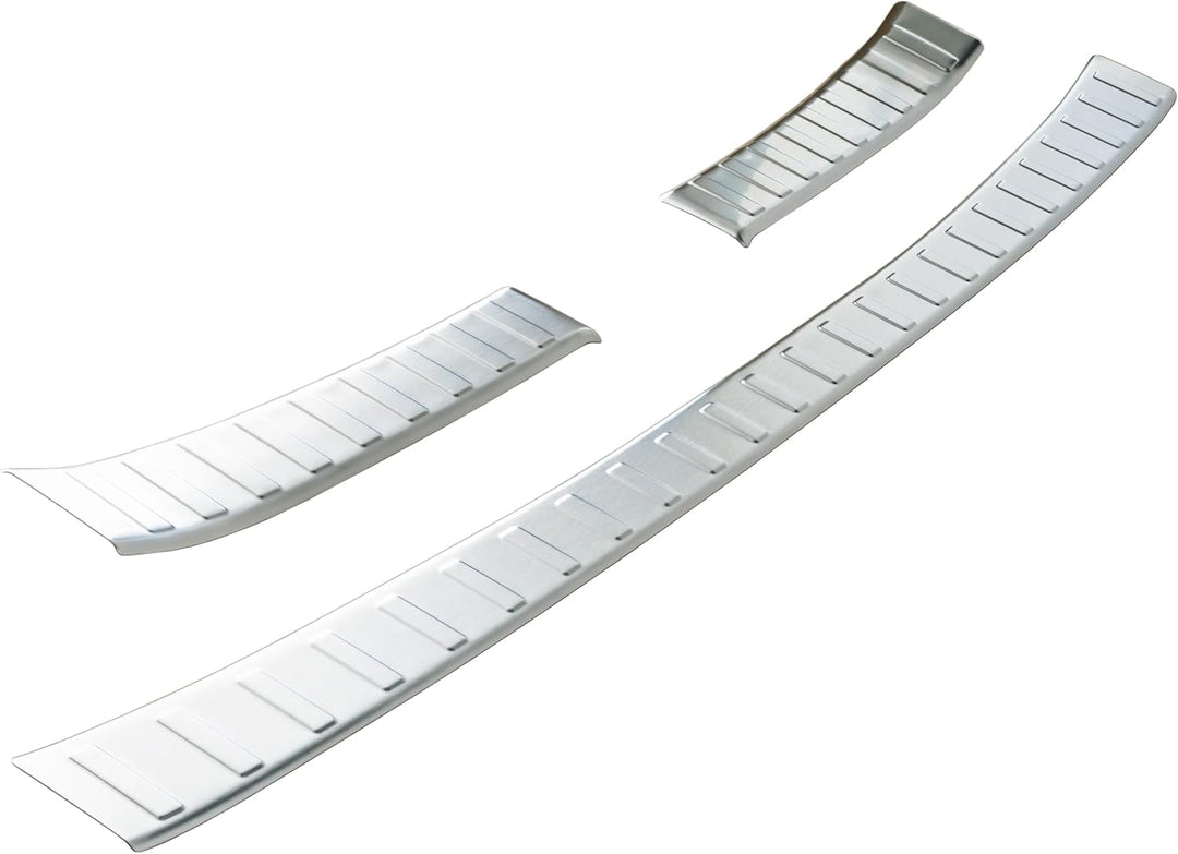 RECAMBO Ladekantenschutz Edelstahl matt gebürstet mit Textur - kompatibel für Toyota Rav4 V - BJ ab