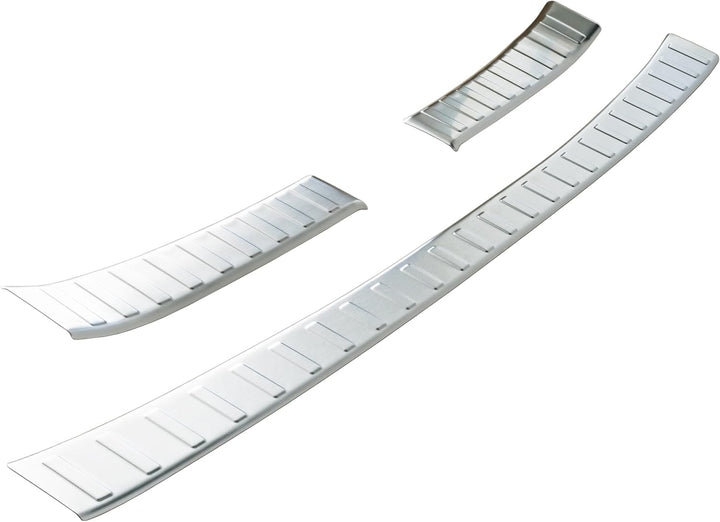 RECAMBO Ladekantenschutz Edelstahl matt gebürstet mit Textur - kompatibel für Toyota Rav4 V - BJ ab