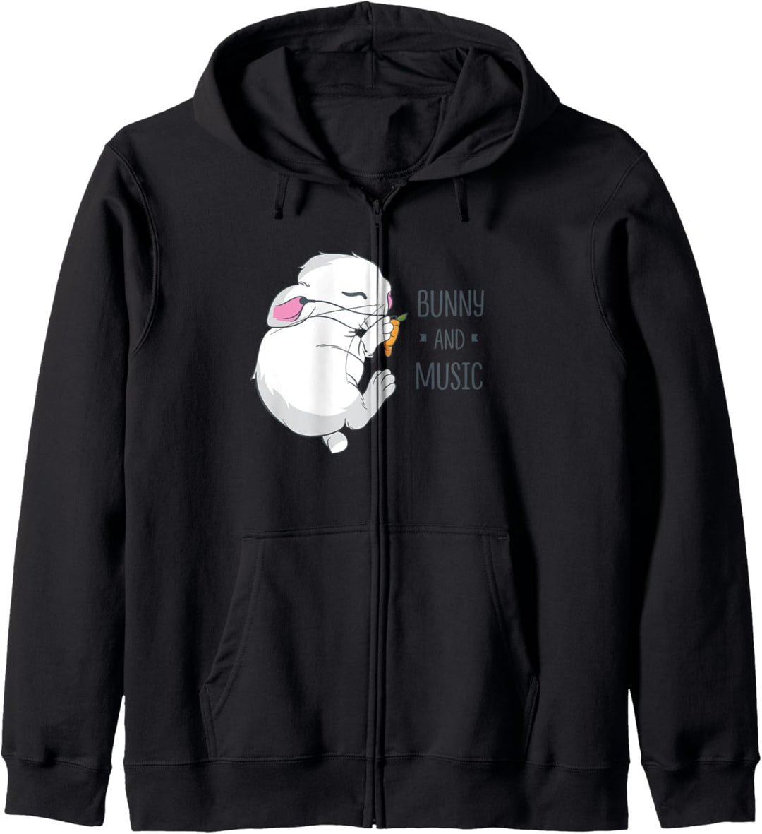 Lustiges Kaninchen Niedlicher Hase Musik Kapuzenjacke