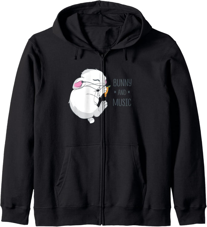Lustiges Kaninchen Niedlicher Hase Musik Kapuzenjacke