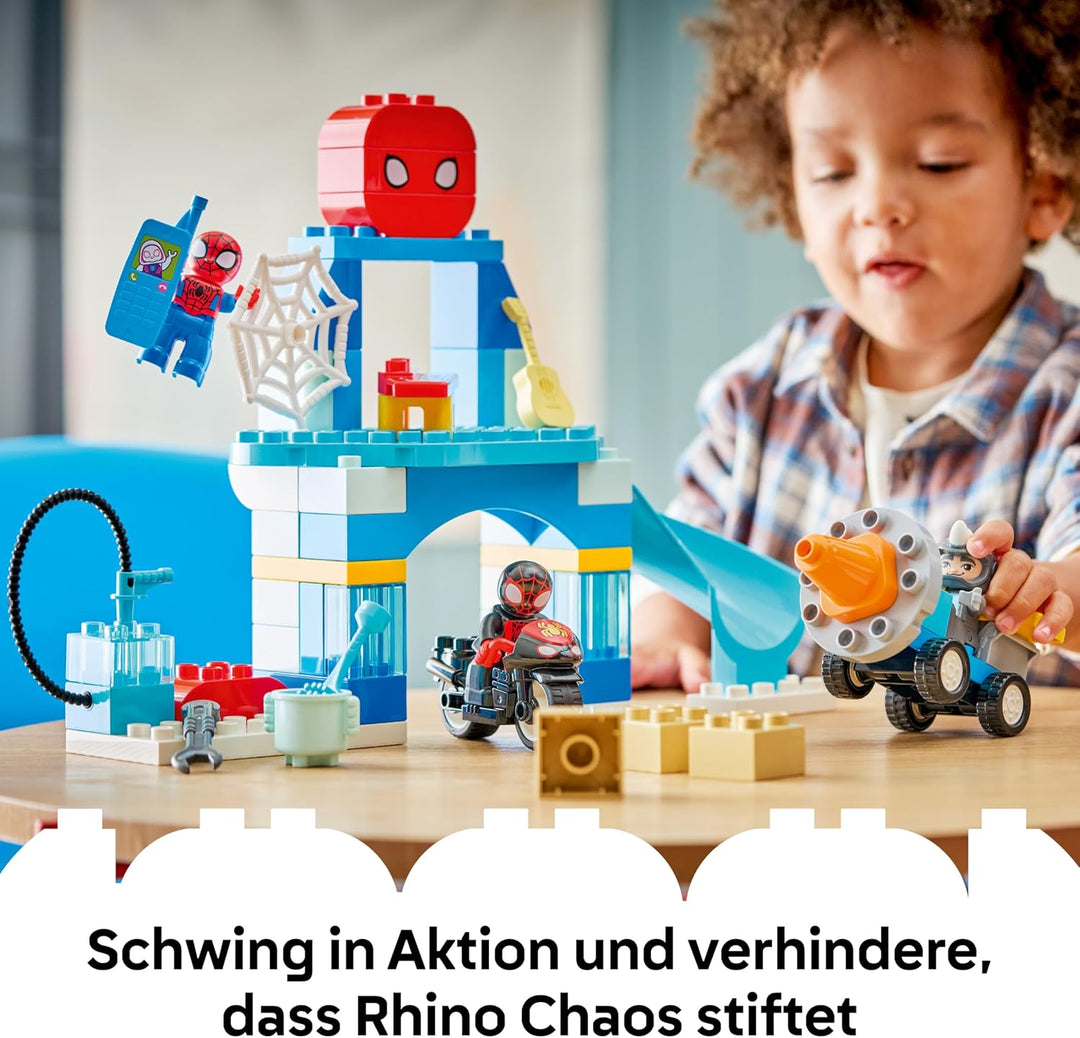 LEGO DUPLO | Marvel Team Spideys Hauptquartier - Lernspielzeug zur Förderung der Motorik - Kleinkind