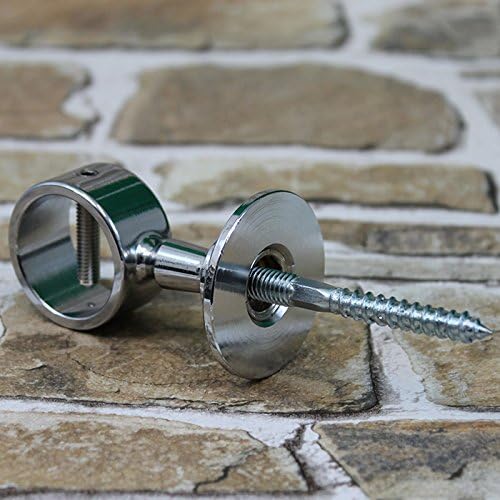 2 Endkappen und 6 Seilträger "verchromt" für 30mm Handlaufseil 2 Endkappen & 6 Seilträger, 2 Endkapp
