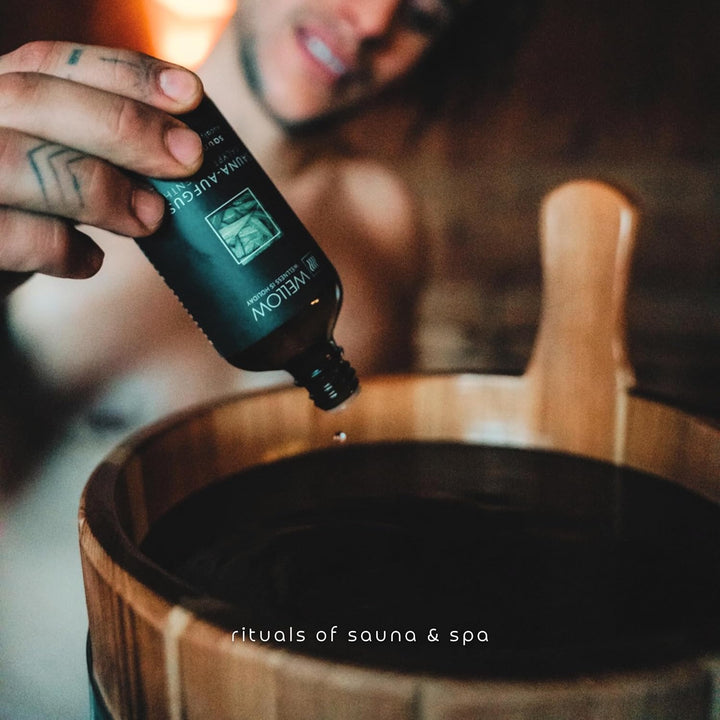 Sauna-Eimer mit Saunakelle aus 100% nordischer Fichte | Deutsches Qualitätsprodukt | 5 Liter Füllvol
