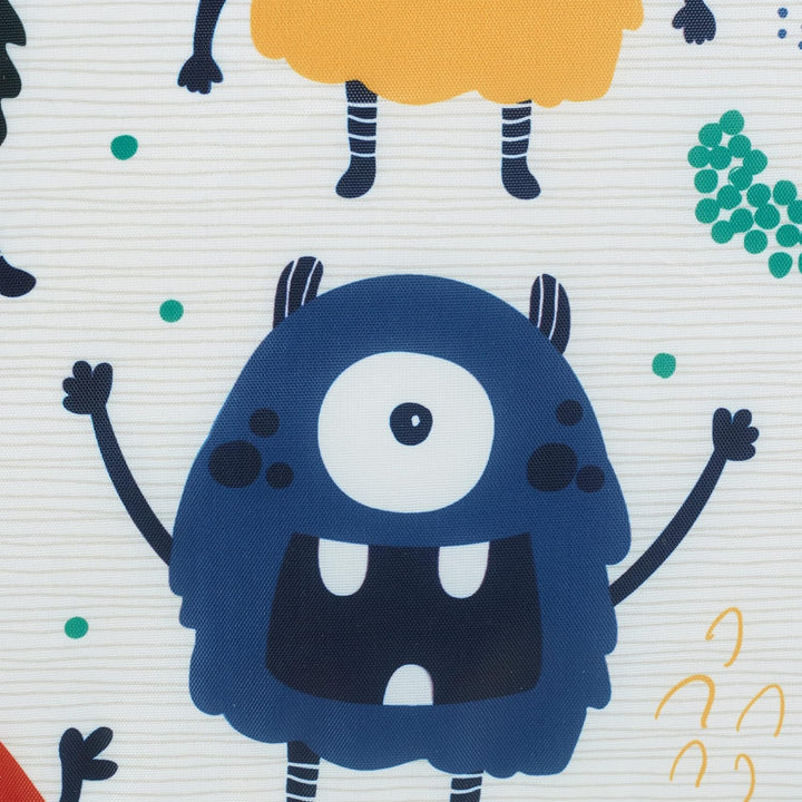 Relaxdays Kinderregal mit 9 Stoffboxen, Monster Design, HxBxT: 70 x 92,5 30 cm, Spielzeugregal fürs