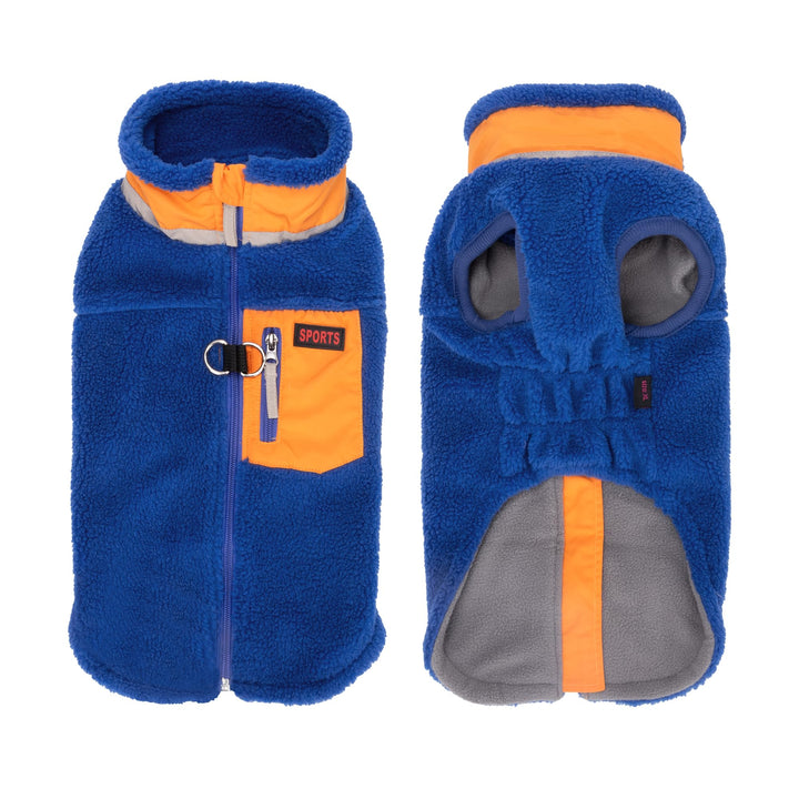 FEimaX Warme Hundemantel Winddichte Haustier Winter Fleece Hundejacke Winterweste mit D-Ring Hundekl