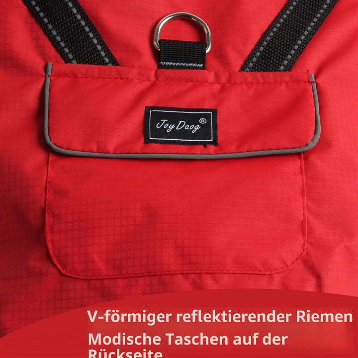 Premium-Regenmantel Mit Kapuze für Mittelgrosse Hunde, Outdoor-Sport, Wasserdichte Regenjacke, Welpe