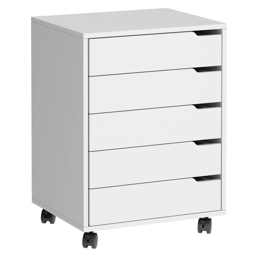 sogesfurniture Rollcontainer, Aktenschrank mit 5 Schubladen, Büroschrank, Schubladenschrank, Kommode